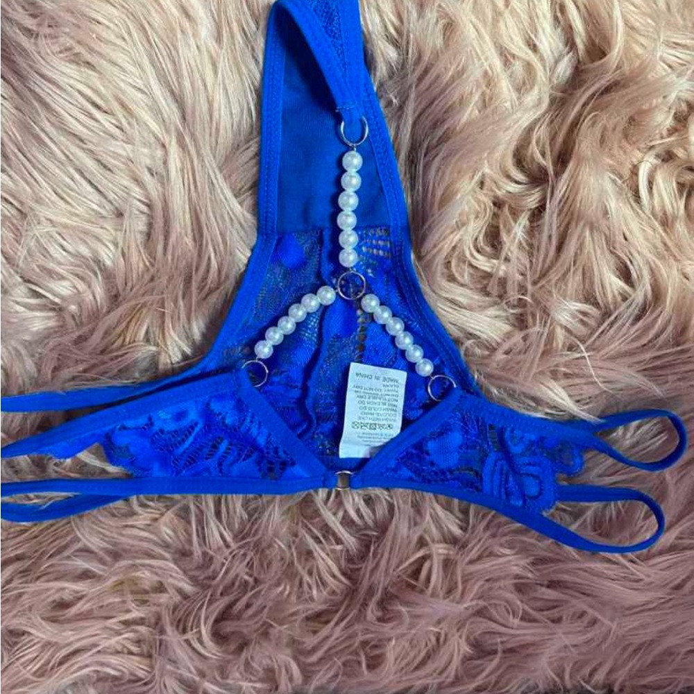 Blue Lace Women's Intimate by Shein